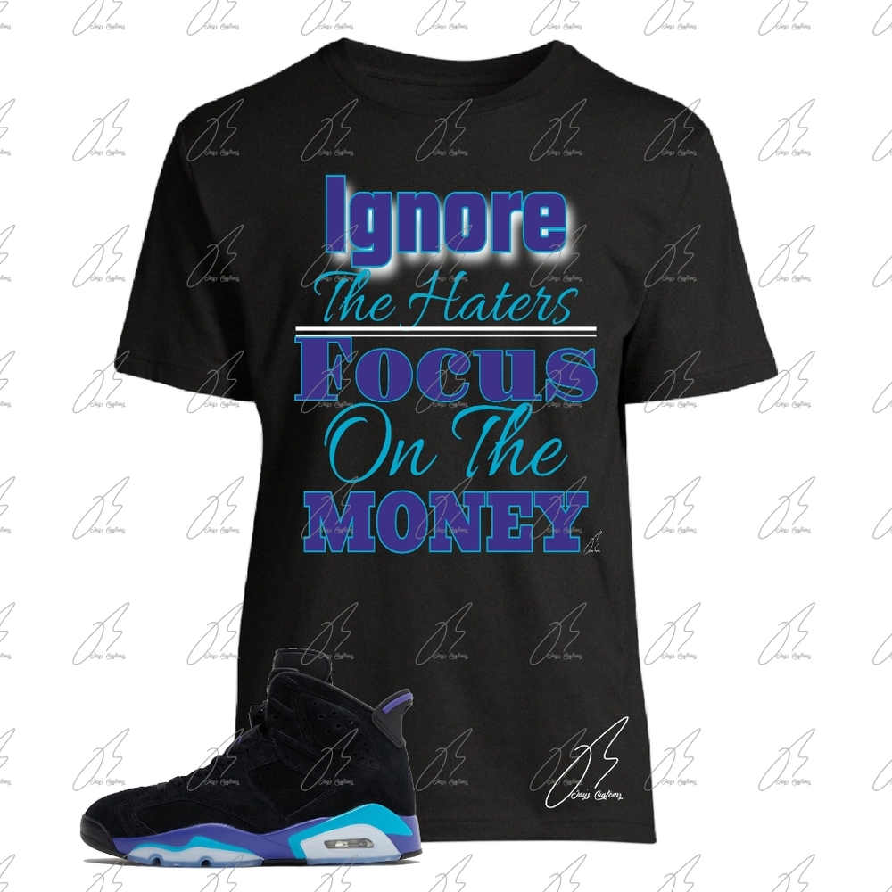 Jordan 6 Aqua Matching Shirt,Ignore Haters,Unisex Graphic Tee,Best Gift,Birthday